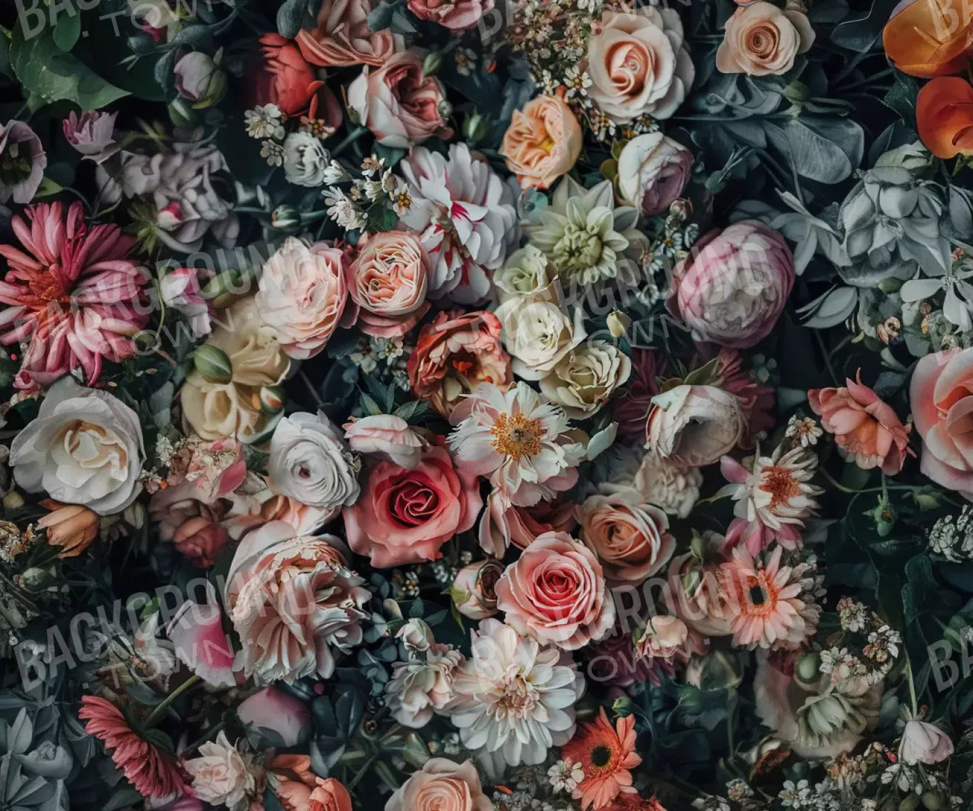 Floral Fantasy Bright 5’X4’2 Fleece (60 X 50 Inch) Backdrop