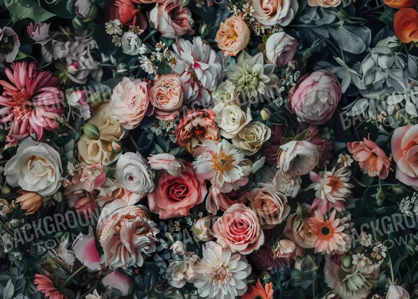 Floral Fantasy Bright 7’X5’ Ultracloth (84 X 60 Inch) Backdrop