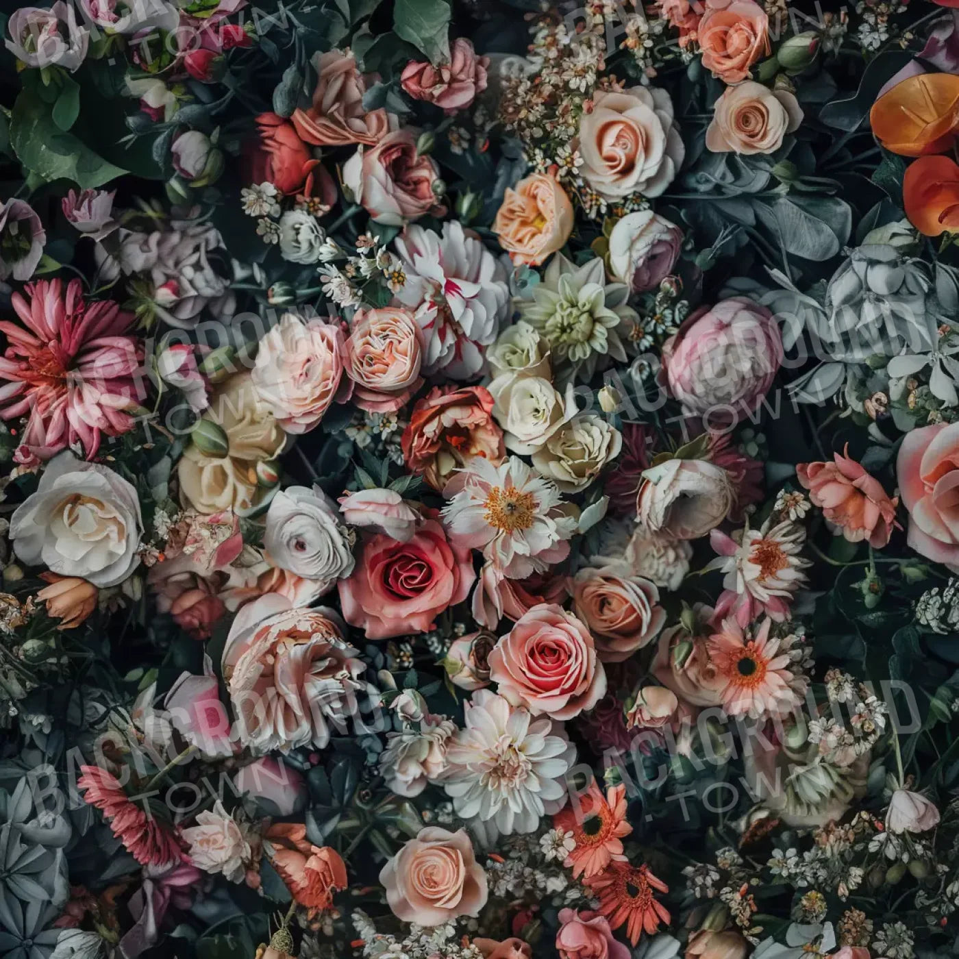 Floral Fantasy Bright 8’X8’ Fleece (96 X Inch) Backdrop