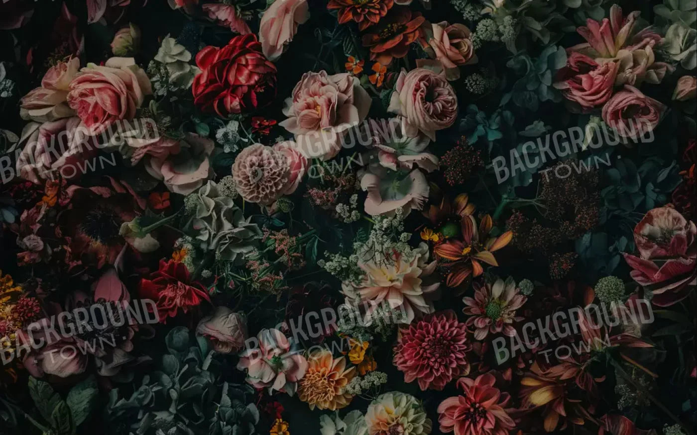 Floral Fantasy Deep 16’X10’ Ultracloth (192 X 120 Inch) Backdrop