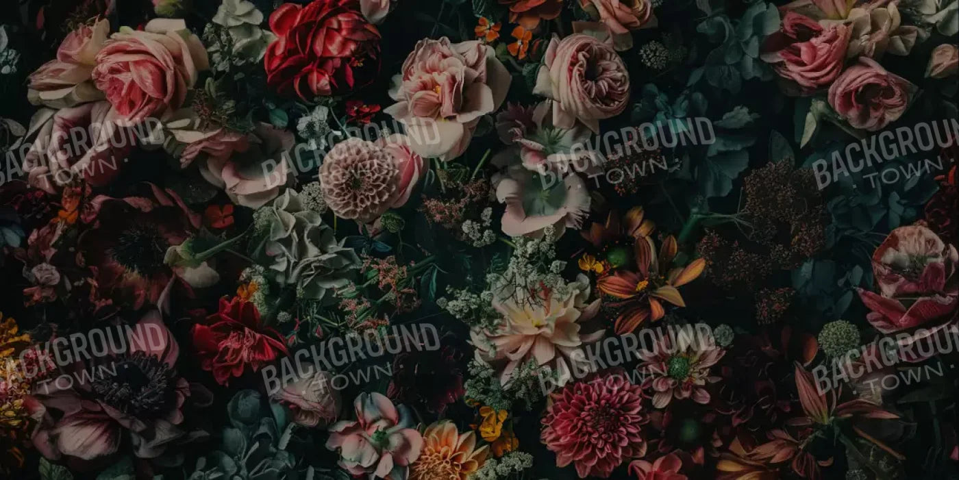 Floral Fantasy Deep 16’X8’ Ultracloth (192 X 96 Inch) Backdrop