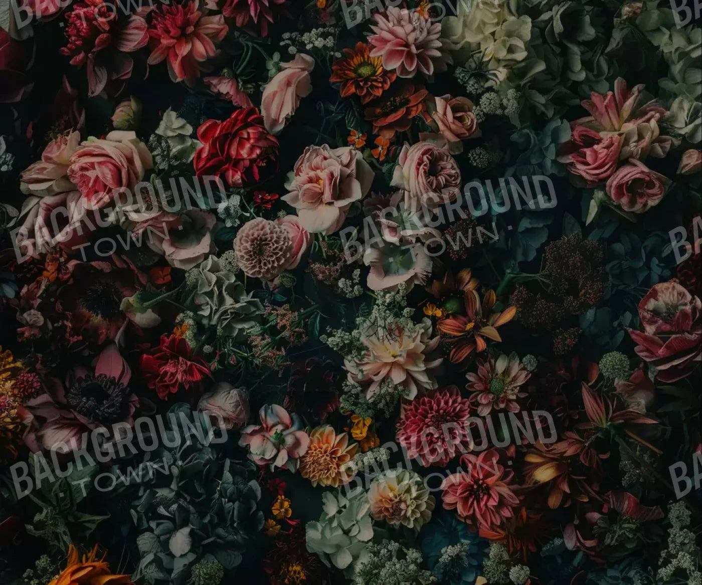 Floral Fantasy Deep 5’X4’2 Fleece (60 X 50 Inch) Backdrop