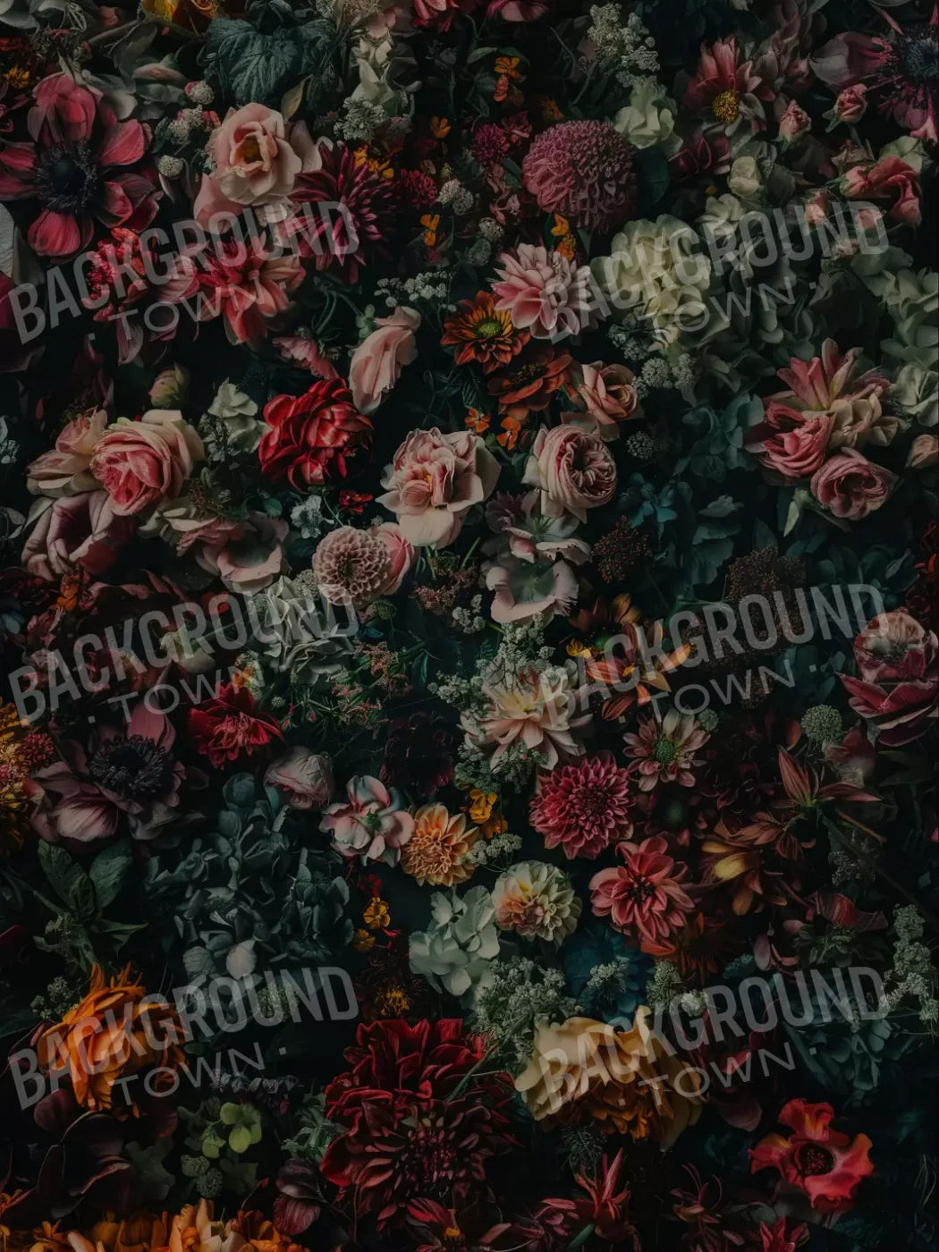 Floral Fantasy Deep 5’X6’8 Fleece (60 X 80 Inch) Backdrop