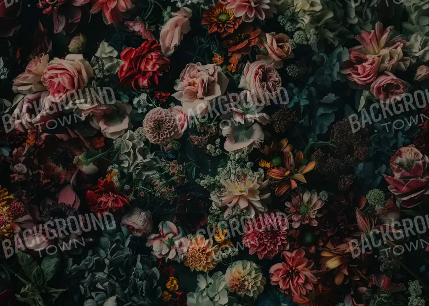Floral Fantasy Deep 7’X5’ Ultracloth (84 X 60 Inch) Backdrop