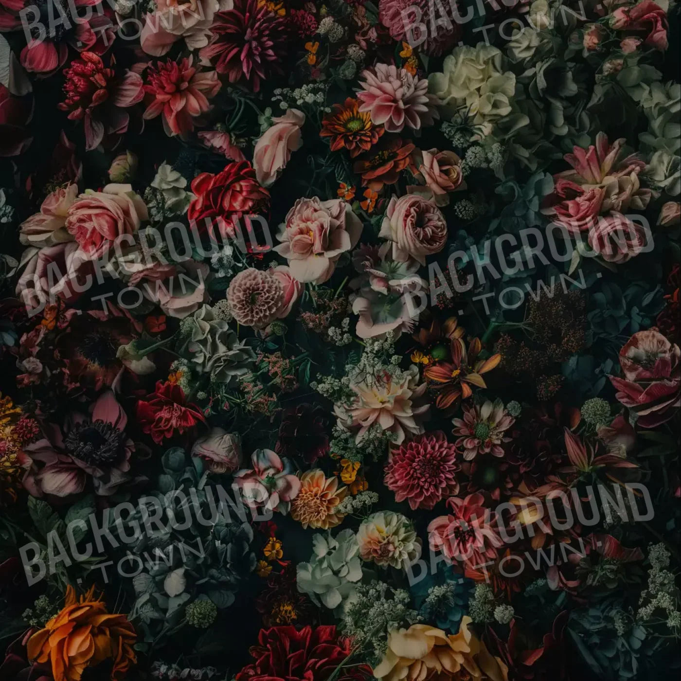 Floral Fantasy Deep 8’X8’ Fleece (96 X Inch) Backdrop
