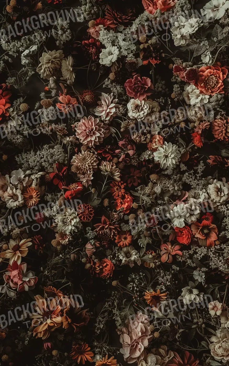 Floral Fantasy Warm 10’X16’ Ultracloth (120 X 192 Inch) Backdrop