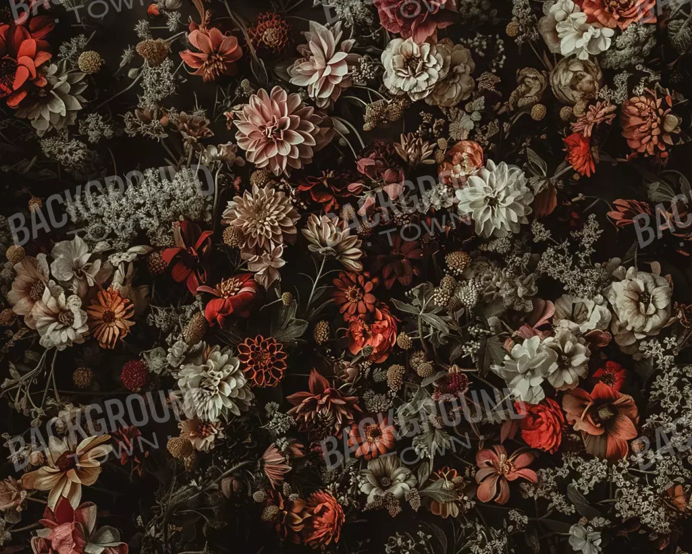 Floral Fantasy Warm 10’X8’ Fleece (120 X 96 Inch) Backdrop