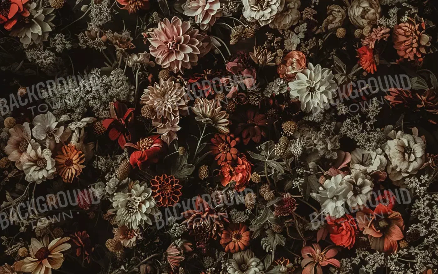 Floral Fantasy Warm 16’X10’ Ultracloth (192 X 120 Inch) Backdrop