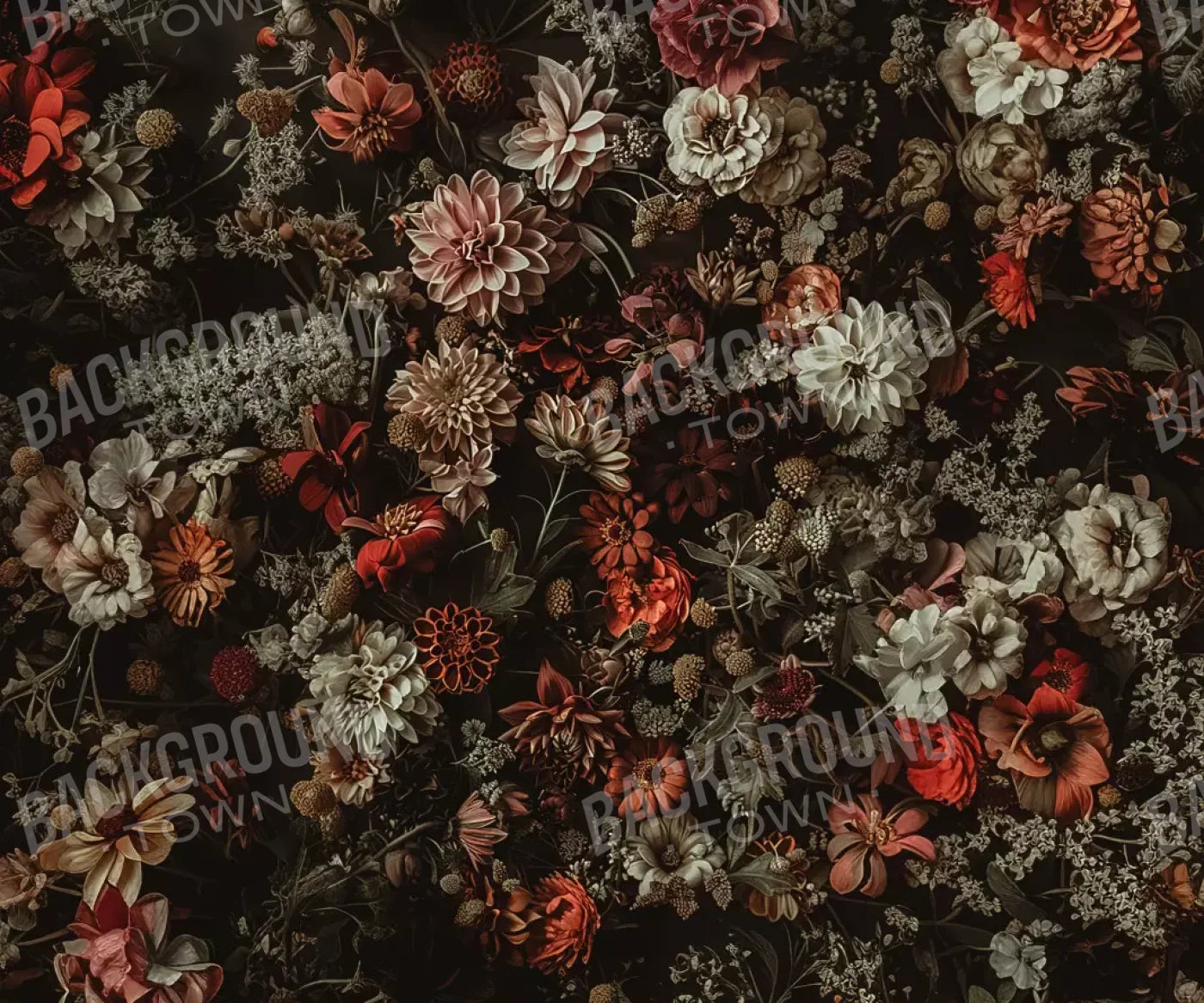 Floral Fantasy Warm 5’X4’2 Fleece (60 X 50 Inch) Backdrop