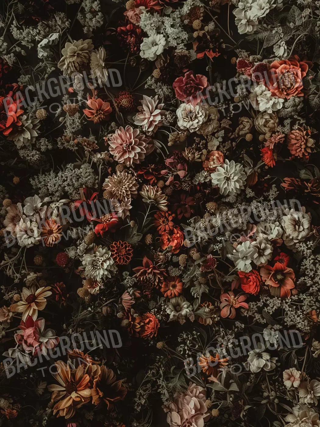 Floral Fantasy Warm 6’X8’ Fleece (72 X 96 Inch) Backdrop