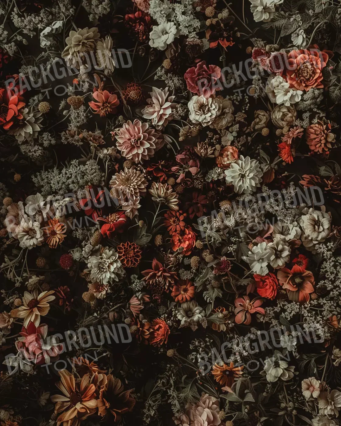 Floral Fantasy Warm 8’X10’ Fleece (96 X 120 Inch) Backdrop