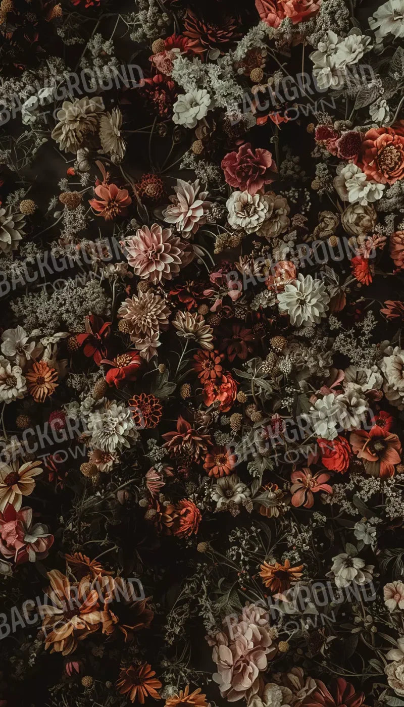 Floral Fantasy Warm 8’X14’ Ultracloth (96 X 168 Inch) Backdrop