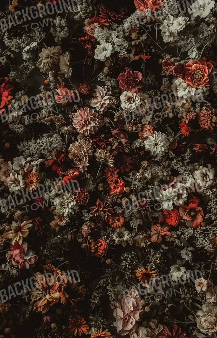 Floral Fantasy Warm 9’X14’ Ultracloth (108 X 168 Inch) Backdrop