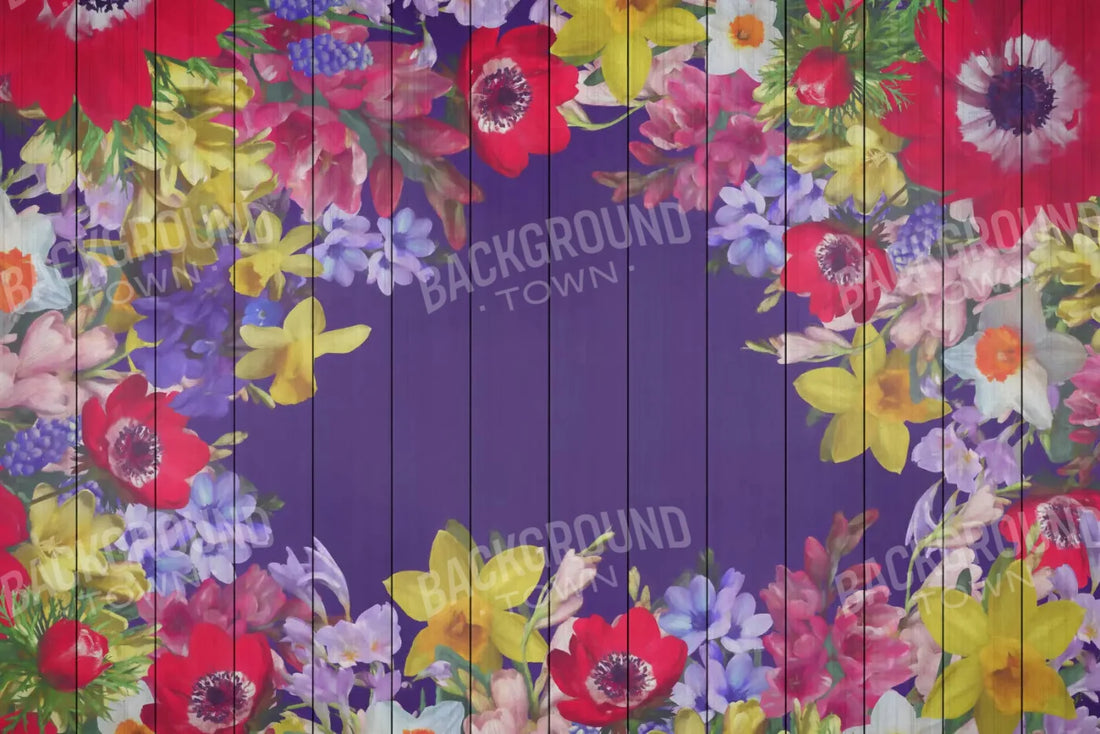 Floral Floor Rubbermat 5X4 ( 60 X 48 Inch )