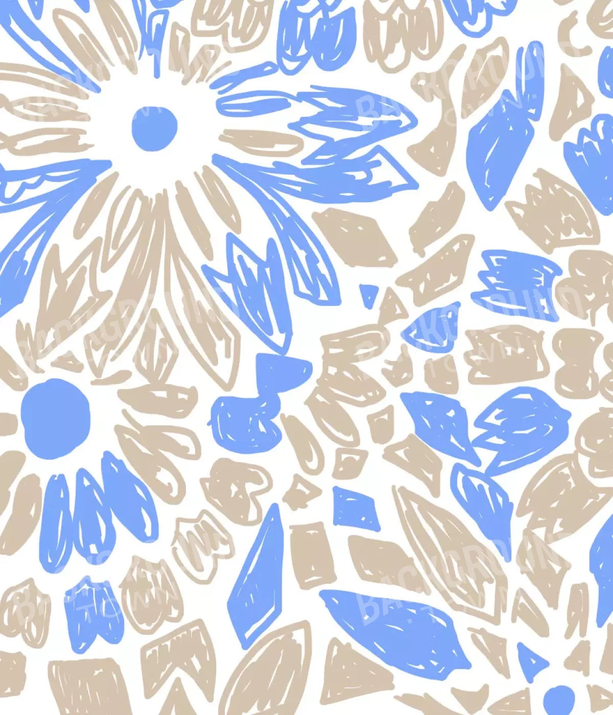 Floral Grey Blue 10X12 Ultracloth ( 120 X 144 Inch ) Backdrop