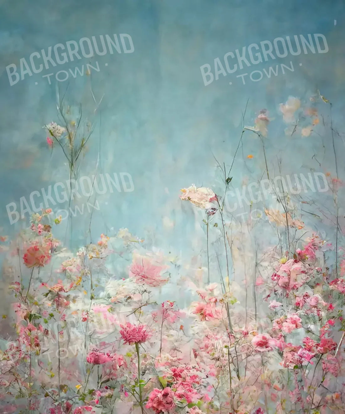 Pink Floral Backdrop for Photography