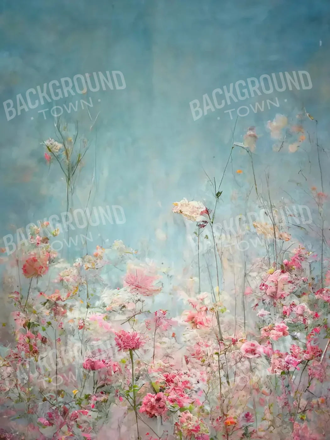 Floral Meadow 5X68 Fleece ( 60 X 80 Inch ) Backdrop