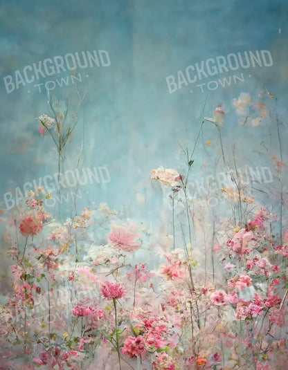 Floral Meadow 6X8 Fleece ( 72 X 96 Inch ) Backdrop
