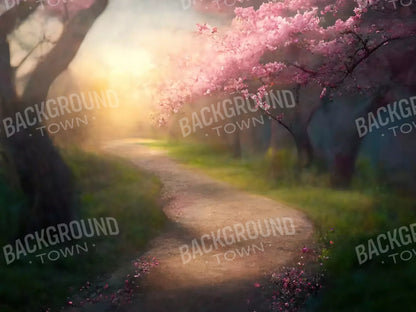 Floral Pathway I 10X8 Fleece ( 120 X 96 Inch ) Backdrop