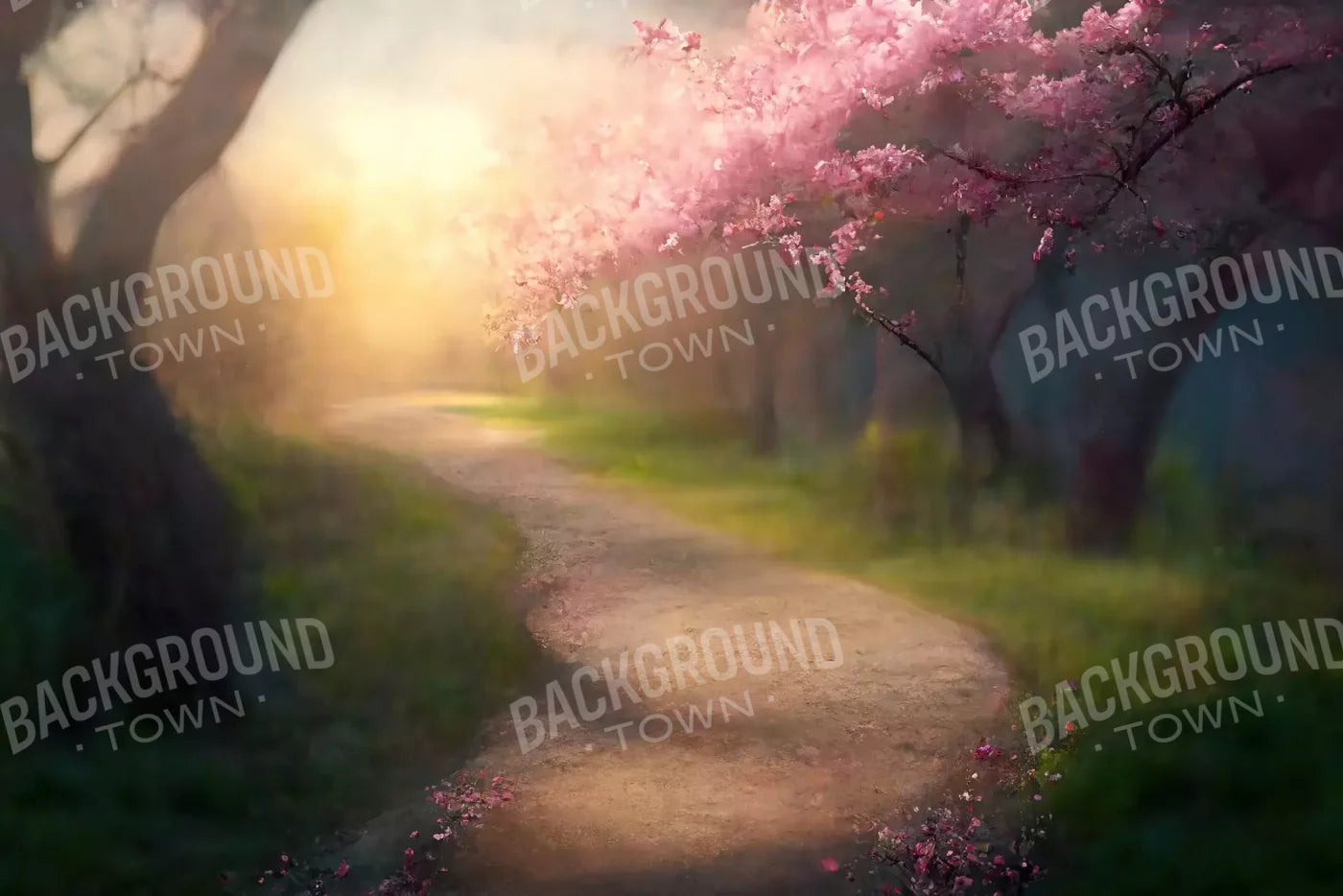 Floral Pathway I 8X5 Ultracloth ( 96 X 60 Inch ) Backdrop