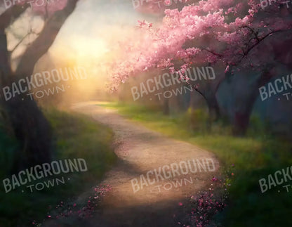 Floral Pathway I 8X6 Fleece ( 96 X 72 Inch ) Backdrop