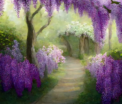 Floral Pathway Ii 12X10 Ultracloth ( 144 X 120 Inch ) Backdrop