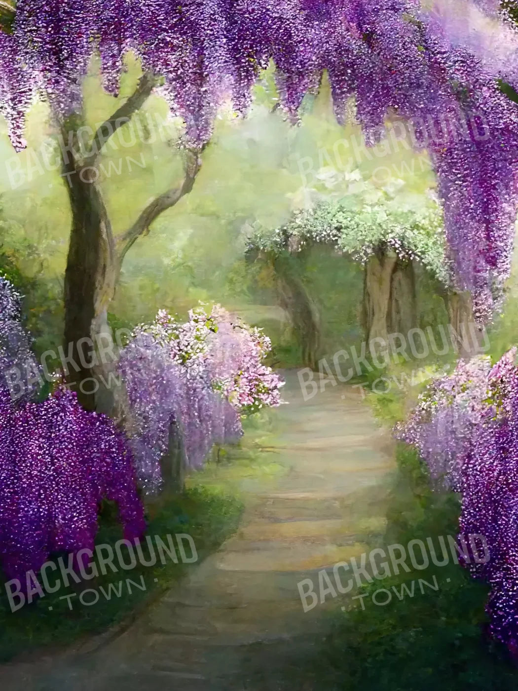 Floral Pathway Ii 5X68 Fleece ( 60 X 80 Inch ) Backdrop