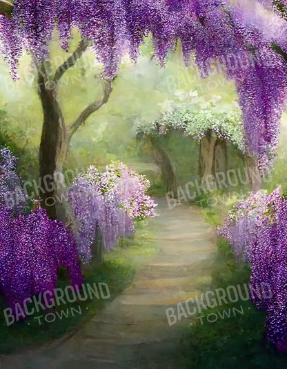 Floral Pathway Ii 6X8 Fleece ( 72 X 96 Inch ) Backdrop