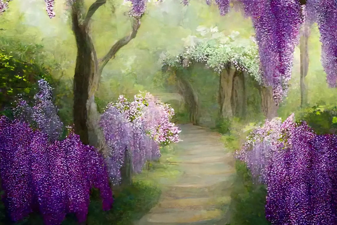 Floral Pathway Ii 8X5 Ultracloth ( 96 X 60 Inch ) Backdrop