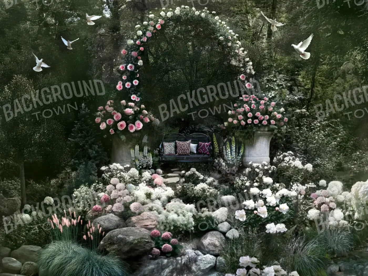 Floral Proposal 8’x6’ Fleece (96 x 72 inch) Backdrop