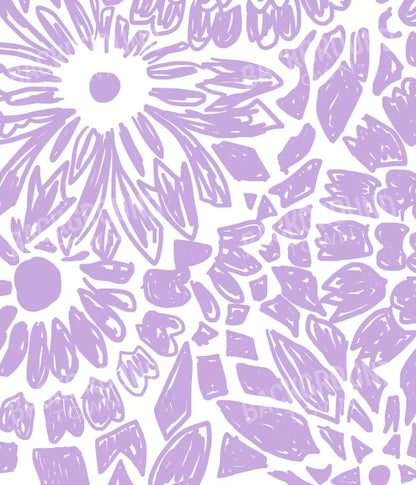 Floral Purple 10X12 Ultracloth ( 120 X 144 Inch ) Backdrop