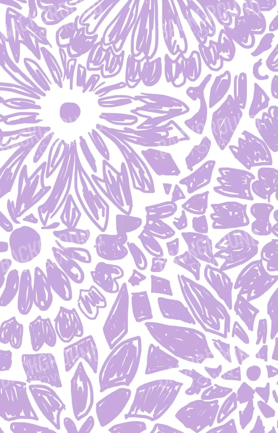 Floral Purple 8X12 Ultracloth ( 96 X 144 Inch ) Backdrop