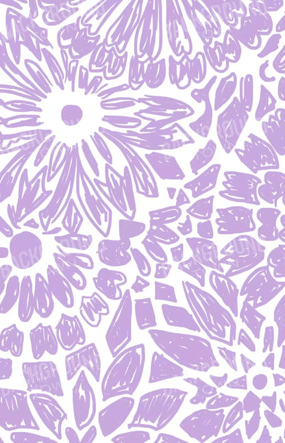 Floral Purple 8X12 Ultracloth ( 96 X 144 Inch ) Backdrop