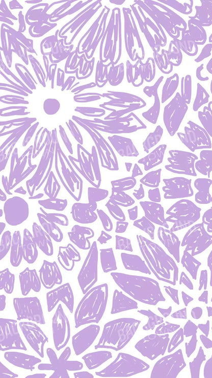 Floral Purple 8X14 Ultracloth ( 96 X 168 Inch ) Backdrop