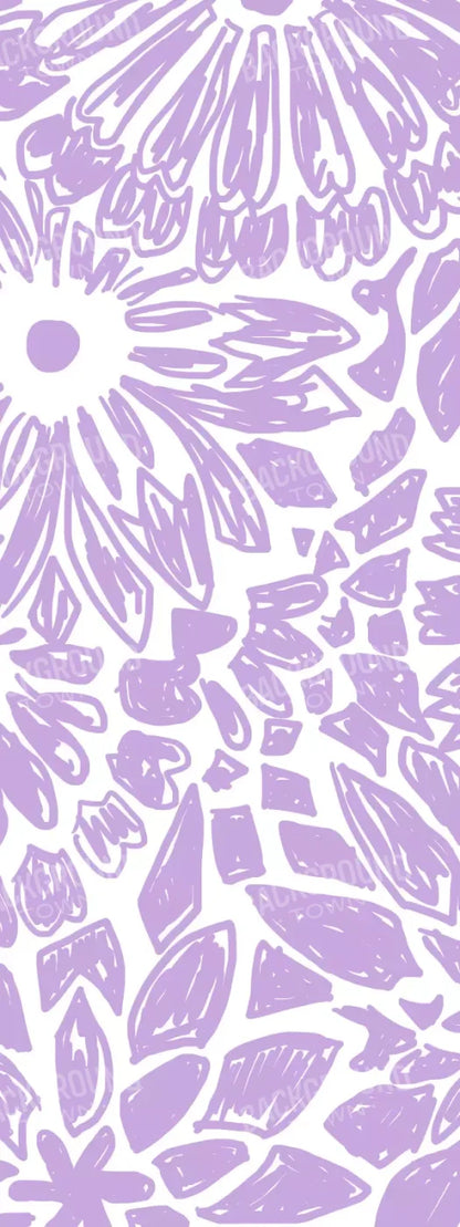 Floral Purple 8X20 Ultracloth ( 96 X 240 Inch ) Backdrop