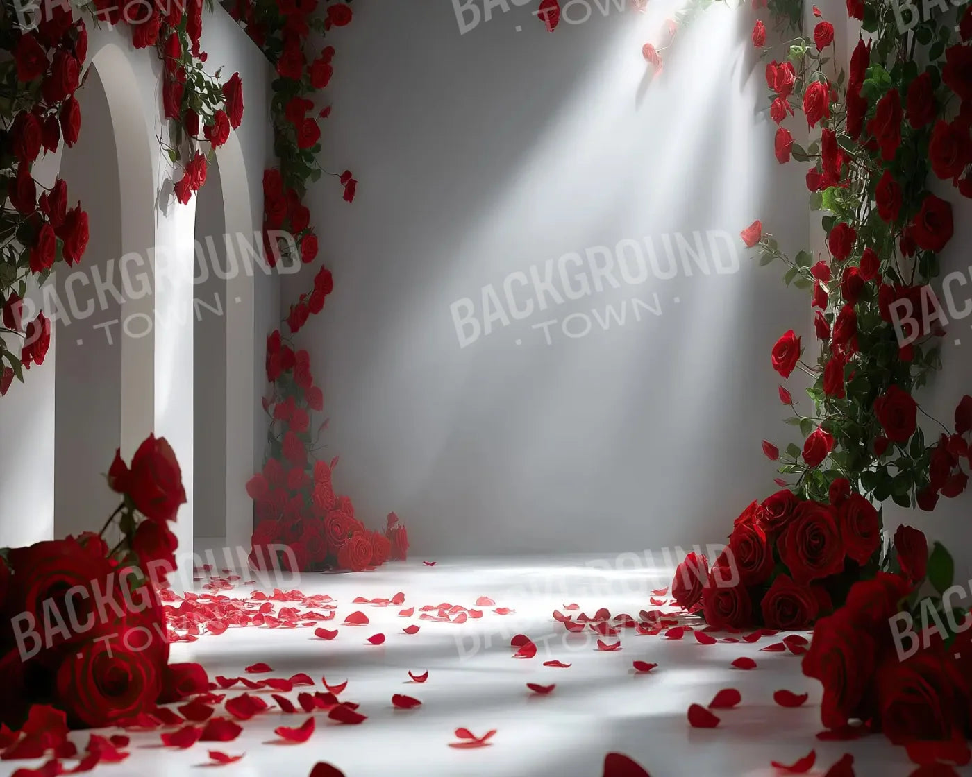Floral Red Room 2 10’x8’ Fleece (120 x 96 inch) Backdrop