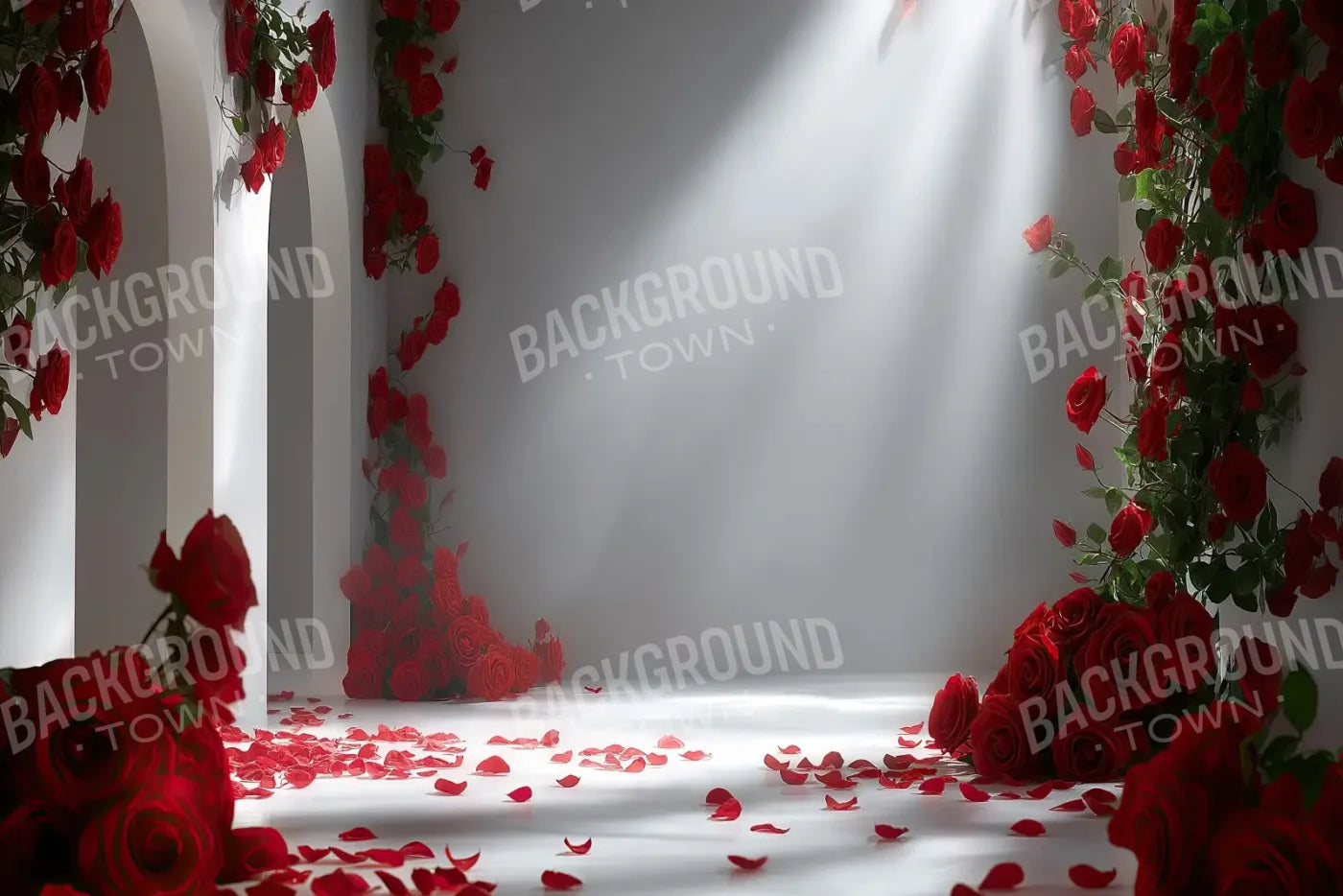 Floral Red Room 2 12’x8’ UltraCloth (144 x 96 inch) Backdrop