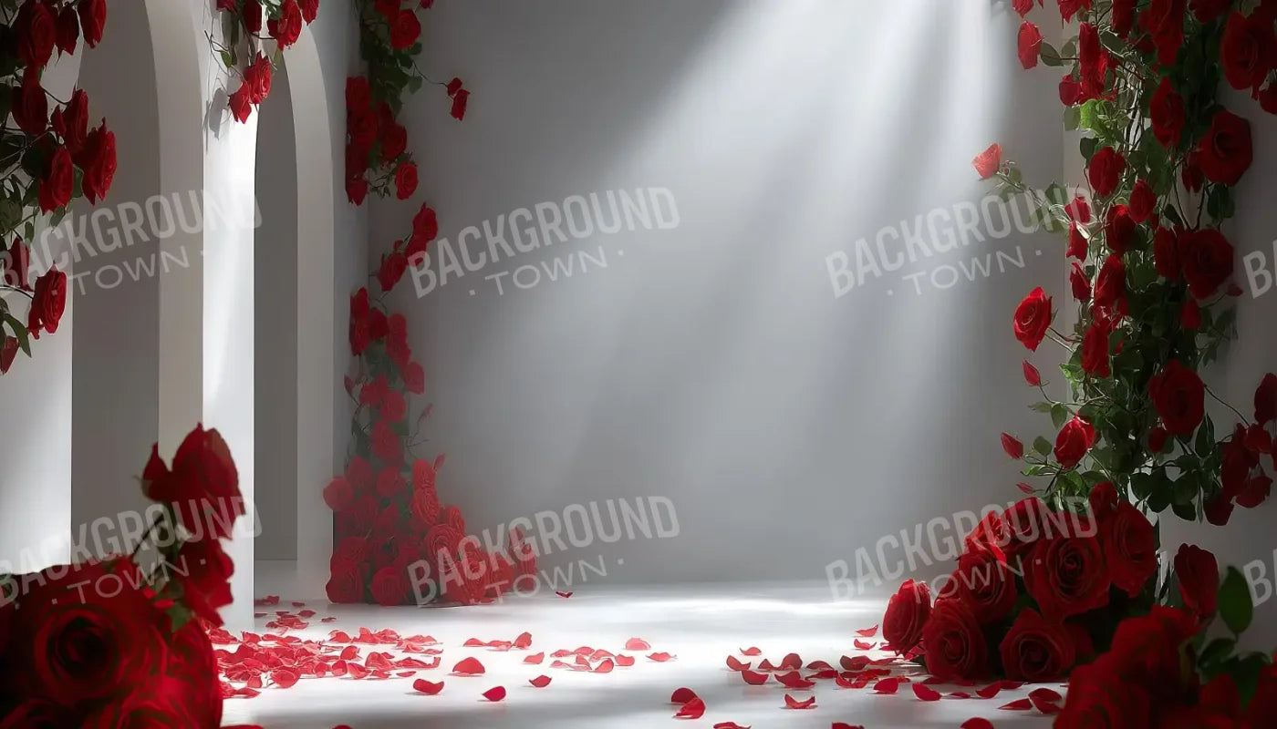 Floral Red Room 2 14’x8’ UltraCloth (168 x 96 inch) Backdrop