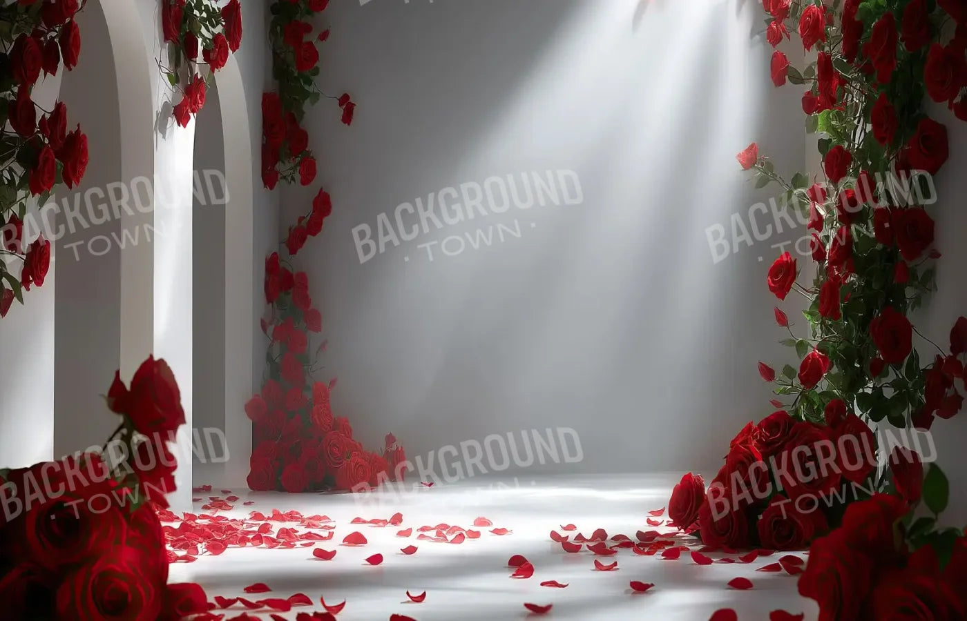 Floral Red Room 2 14’x9’ UltraCloth (168 x 108 inch) Backdrop