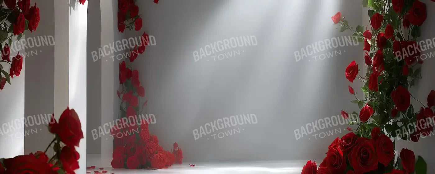 Floral Red Room 2 20’x8’ UltraCloth (240 x 96 inch) Backdrop