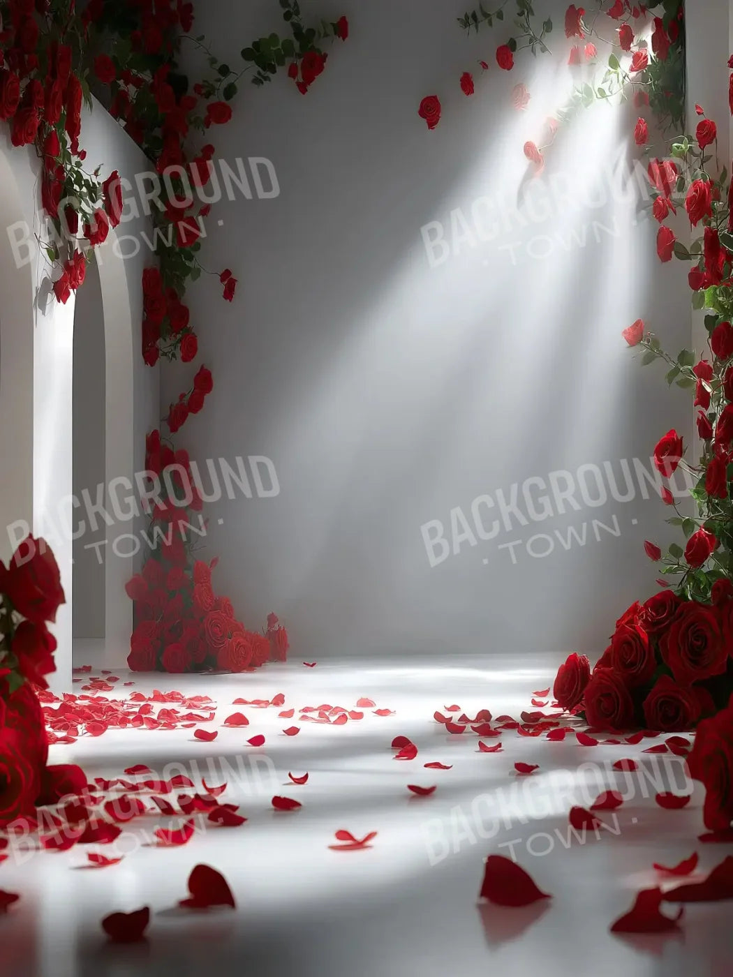 Floral Red Room 2 5’x6’8 Fleece (60 x 80 inch) Backdrop