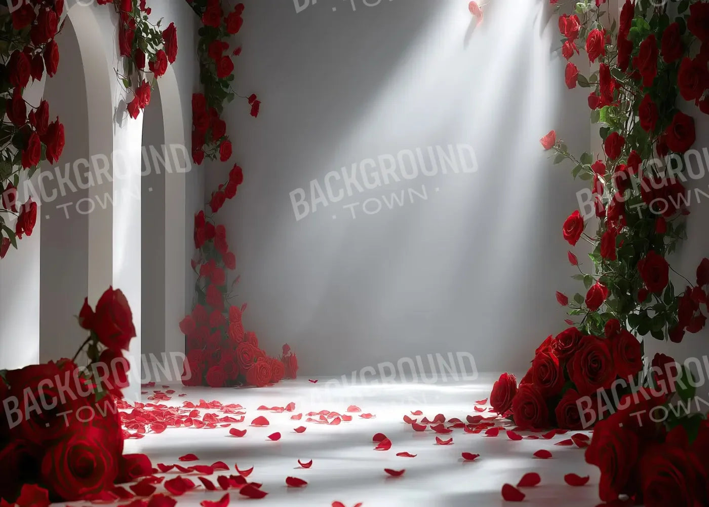 Floral Red Room 2 7’x5’ UltraCloth (84 x 60 inch) Backdrop