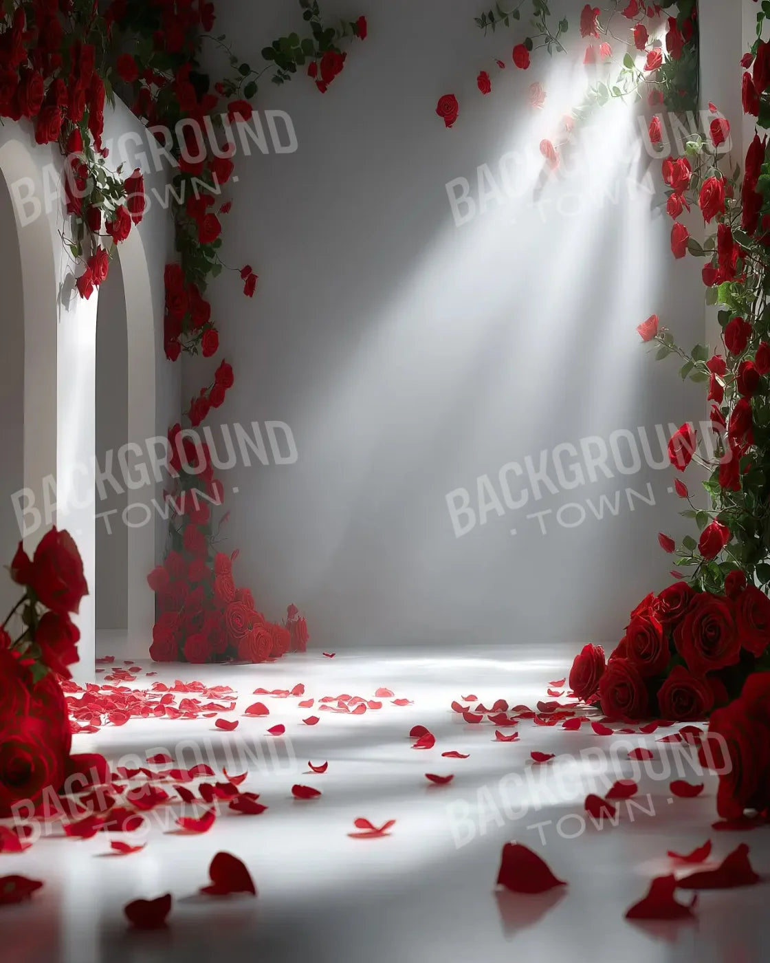 Floral Red Room 2 8’x10’ Fleece (96 x 120 inch) Backdrop
