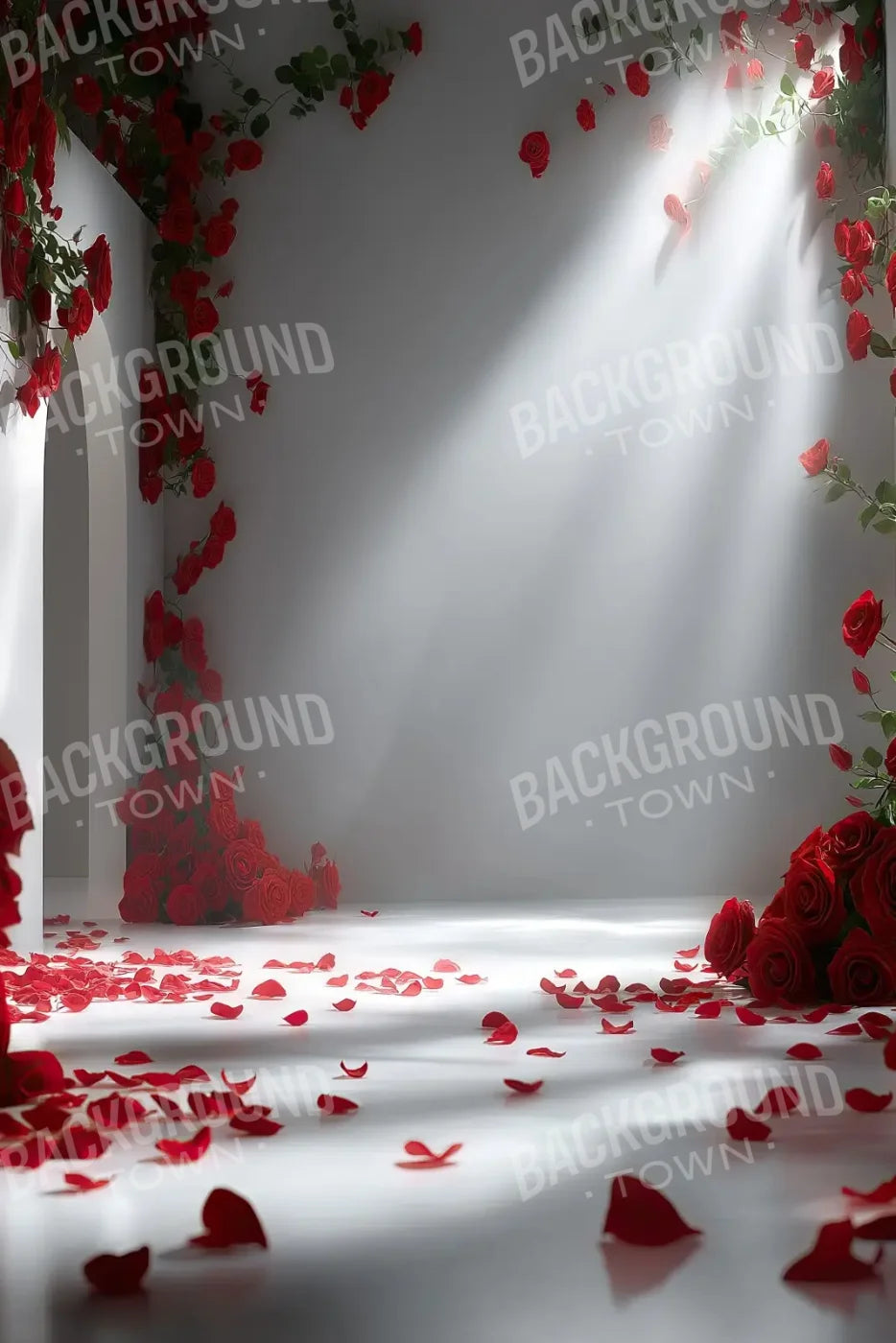 Floral Red Room 2 8’x12’ UltraCloth (96 x 144 inch) Backdrop