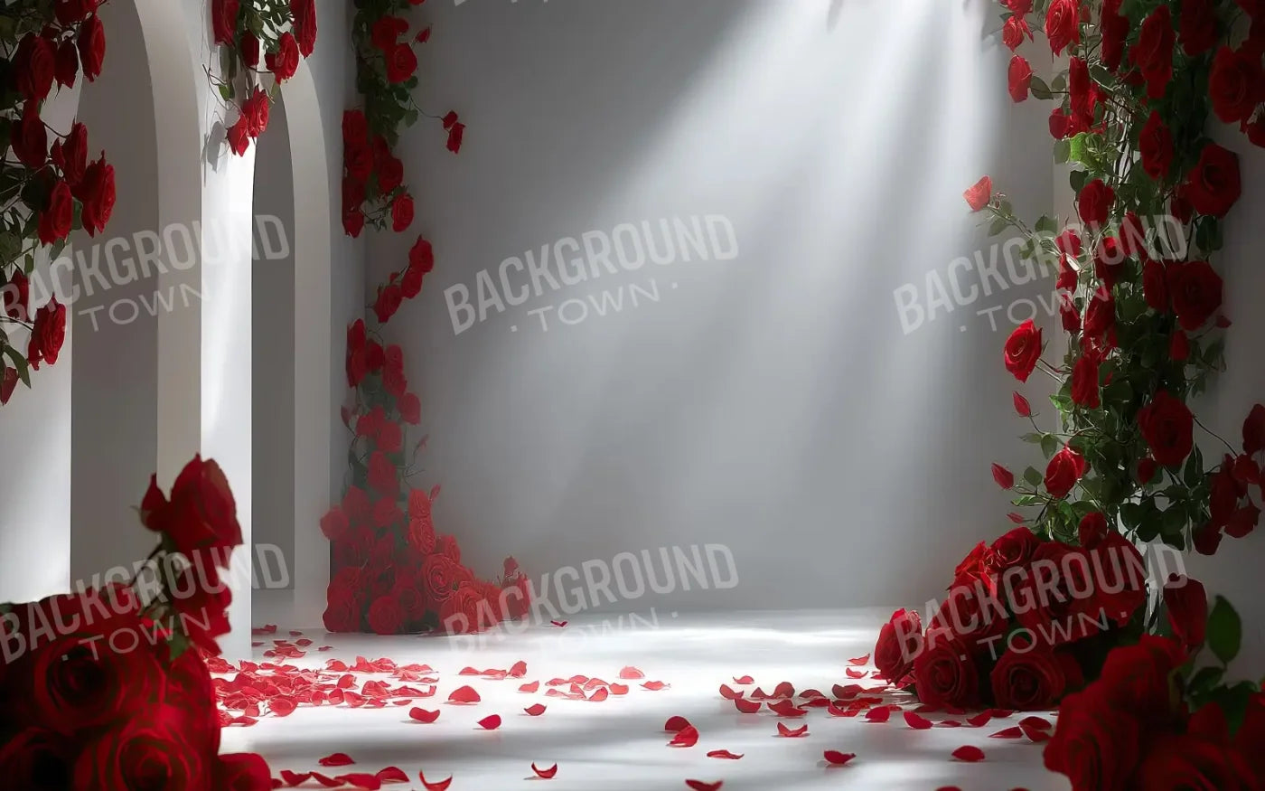 Floral Red Room 2 8’x5’ UltraCloth (96 x 60 inch) Backdrop