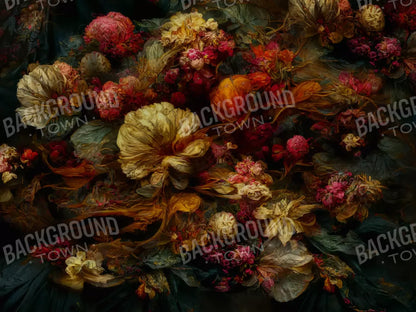 Floral Renaissance 1 10X8 Fleece ( 120 X 96 Inch ) Backdrop