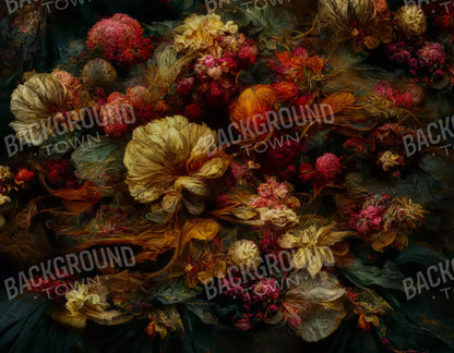 Floral Renaissance 1 8X6 Fleece ( 96 X 72 Inch ) Backdrop