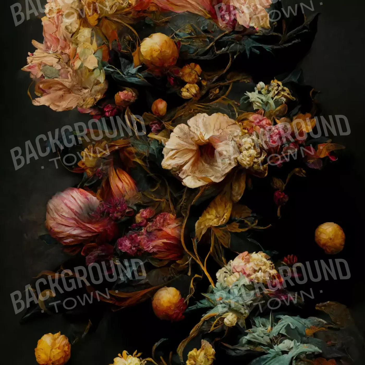 Floral Renaissance Ii 8’X8’ Fleece (96 X Inch) Backdrop