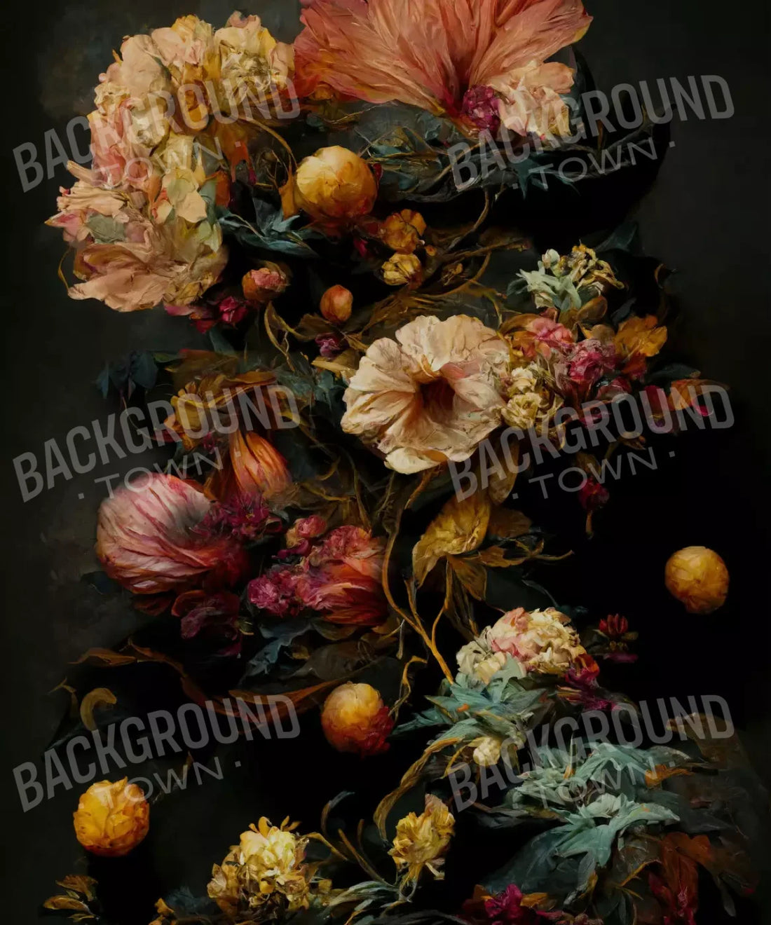 Multi-Color Floral Backdrop for Photography