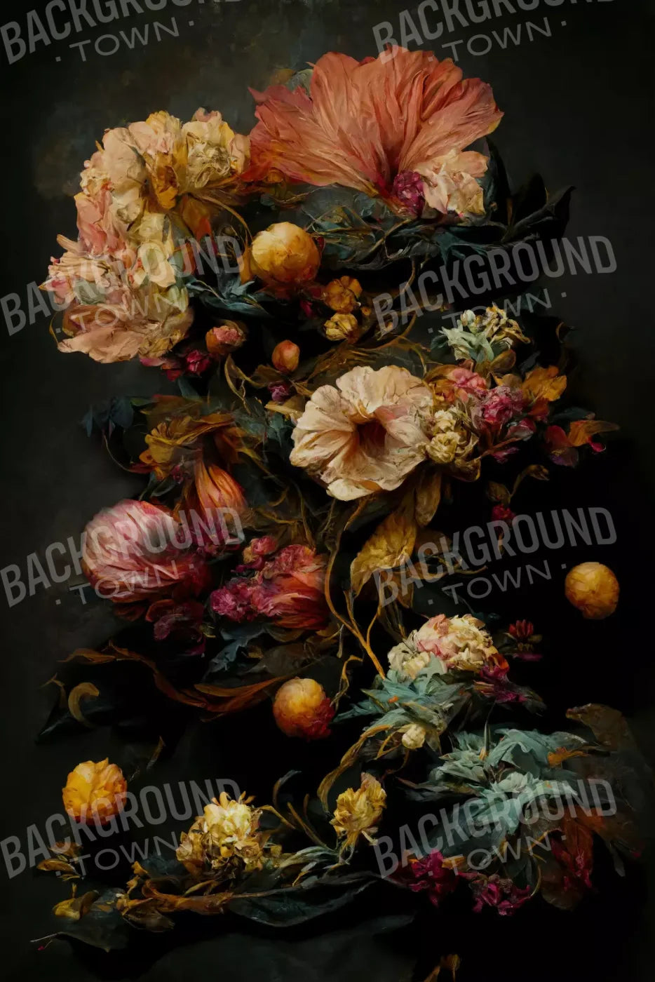 Floral Renaissance Ii 5’X8’ Ultracloth (60 X 96 Inch) Backdrop